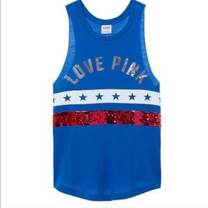 Victoria's Secret Pink sequin America Muscle top